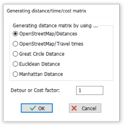 Distance Dialog TSP